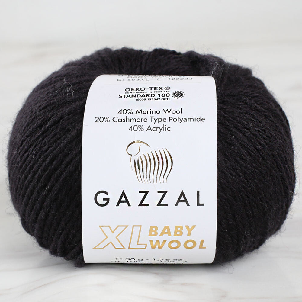 Gazzal Baby Wool XL Siyah Bebek Yünü - 803XL